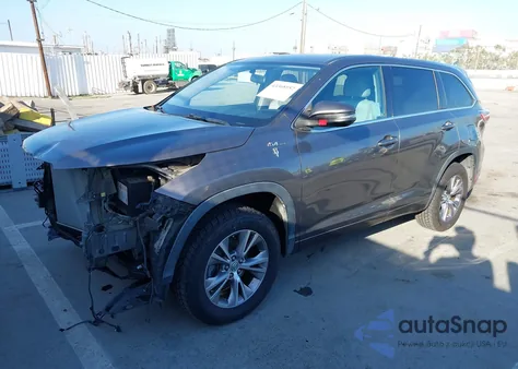 2014 Toyota Highlander Le Plus V6 from USA, damaged, VIN 5TDZKRFH3ES033453